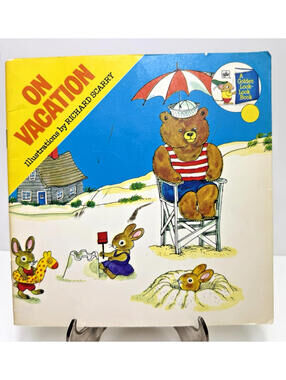 Vtg Richard Scarry On Vacation 1976 Children's Soft Cover Book Special Days